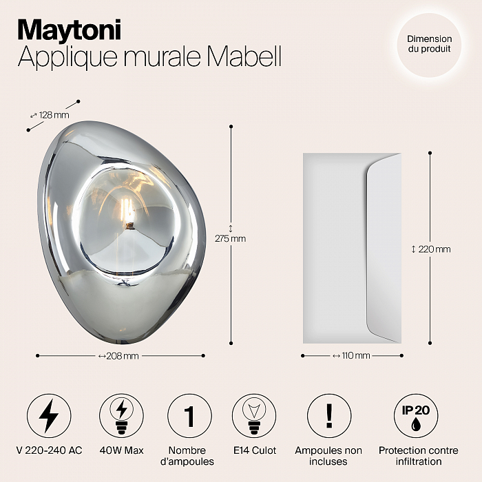 Бра Maytoni MOD306WL-01CH