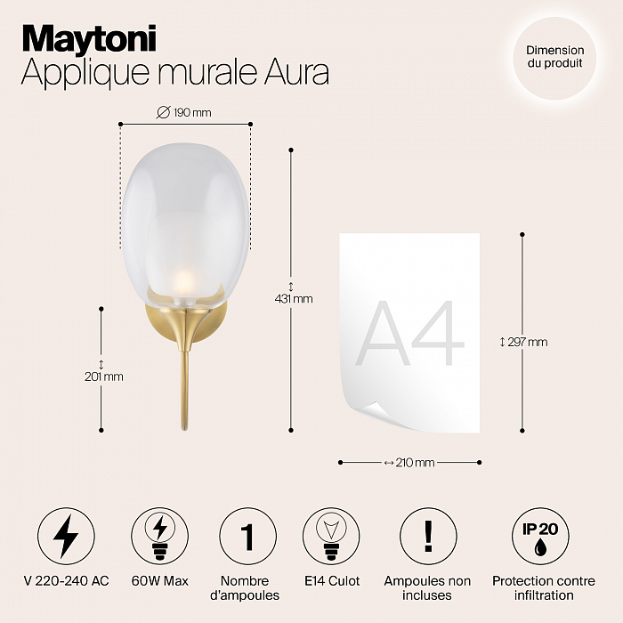 Бра Maytoni MOD016WL-01BS